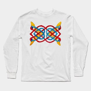 Duck Celtic Tracery V2 Long Sleeve T-Shirt